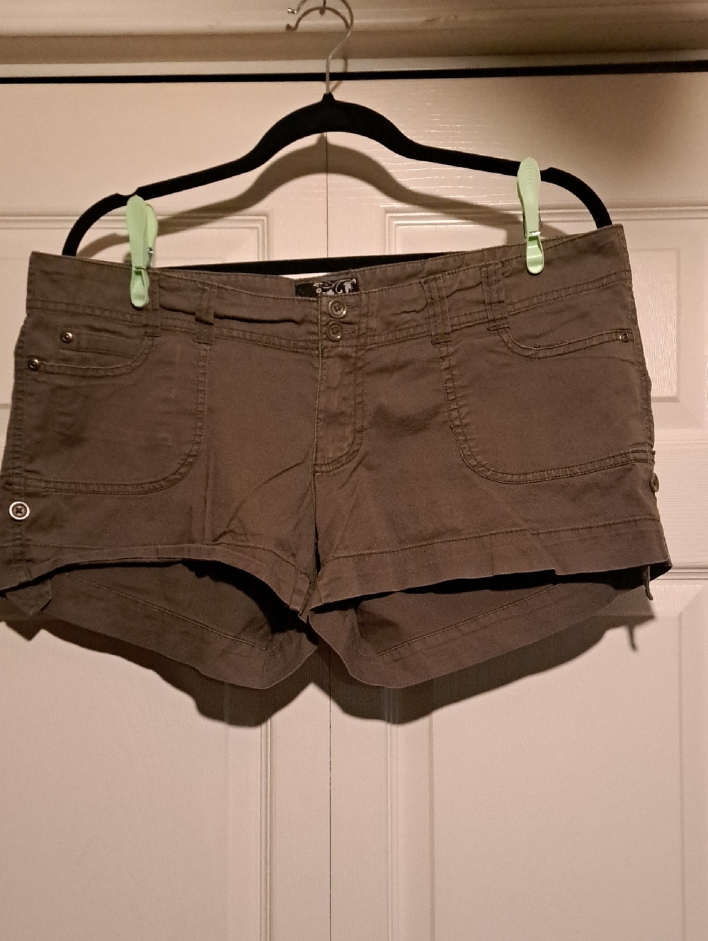 Burnside-Olive Army Green Ladies Cargo Shorts Simple basic gear 4 Summer Fun